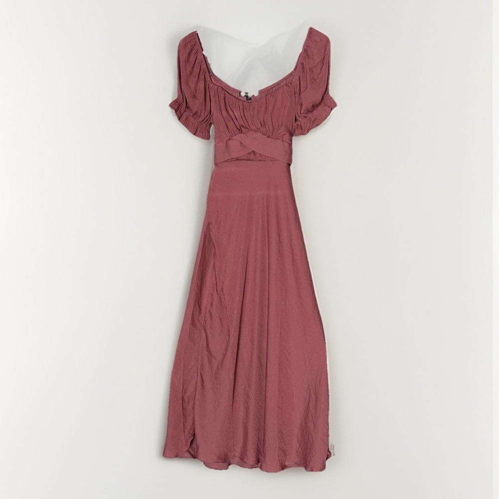 Pink Cottagecore Milkmaid Dress Women M Twee Spring Coquette Balletcore Romantic